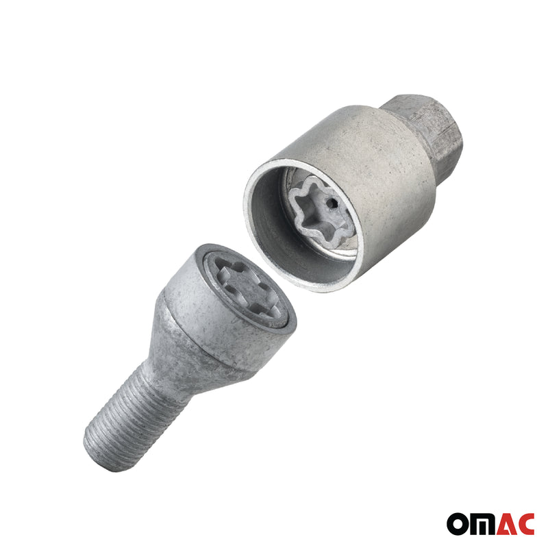 Radschloss Radschrauben Satz für Citroen DS4/ C3 ab 2021 Silber 4x M12X1.25