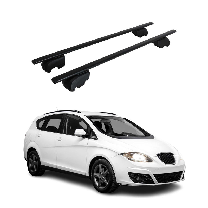 Dachträger Grundtäger für Seat Altea XL 2007-2015 75kg Metall Schwarz 2 tlg