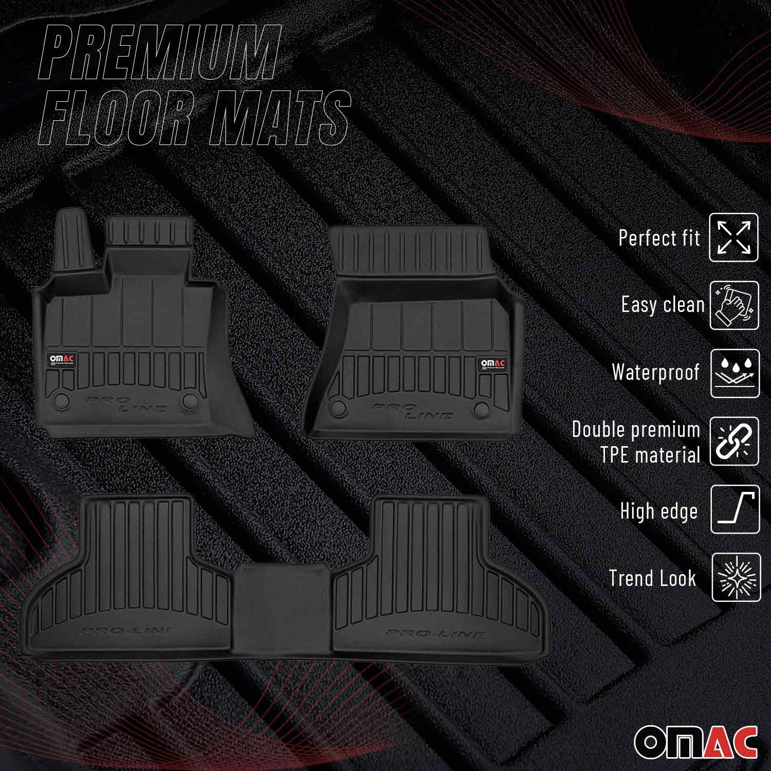 OMAC Gummi Fußmatten für BMW X5 F15 F85 2013-2018 Premium TPE Automatten 3tlg