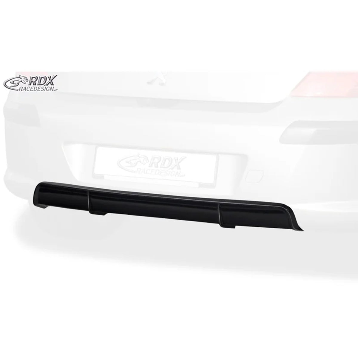 RDX Heckschürzenansatz Diffuser für Peugeot 308 HB 2007-2013 ABS Schwarz TÜV