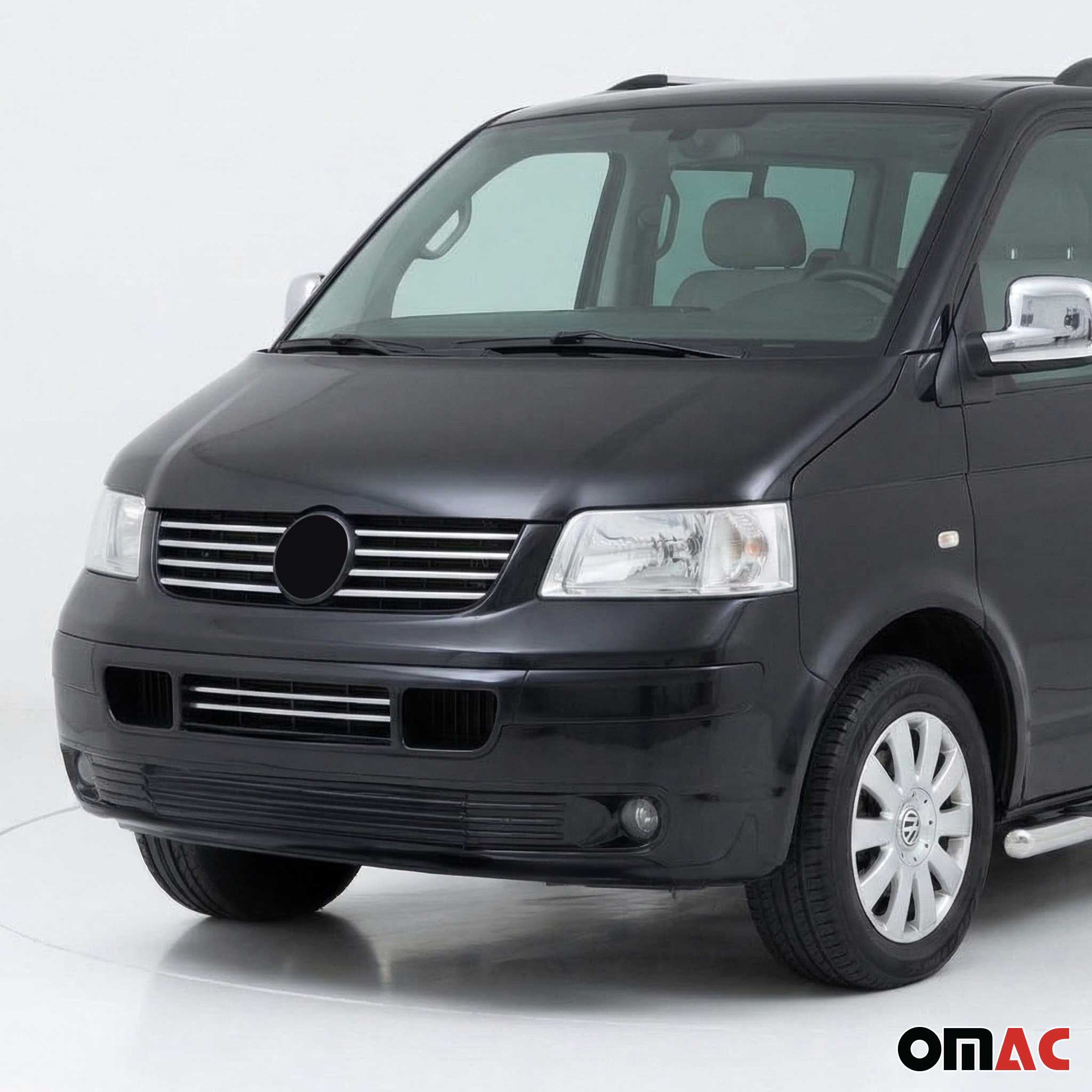 Grillleisten Kühlergrill Leiste für VW Transporter T5 2003-10 Edelstahl Chrom 2x