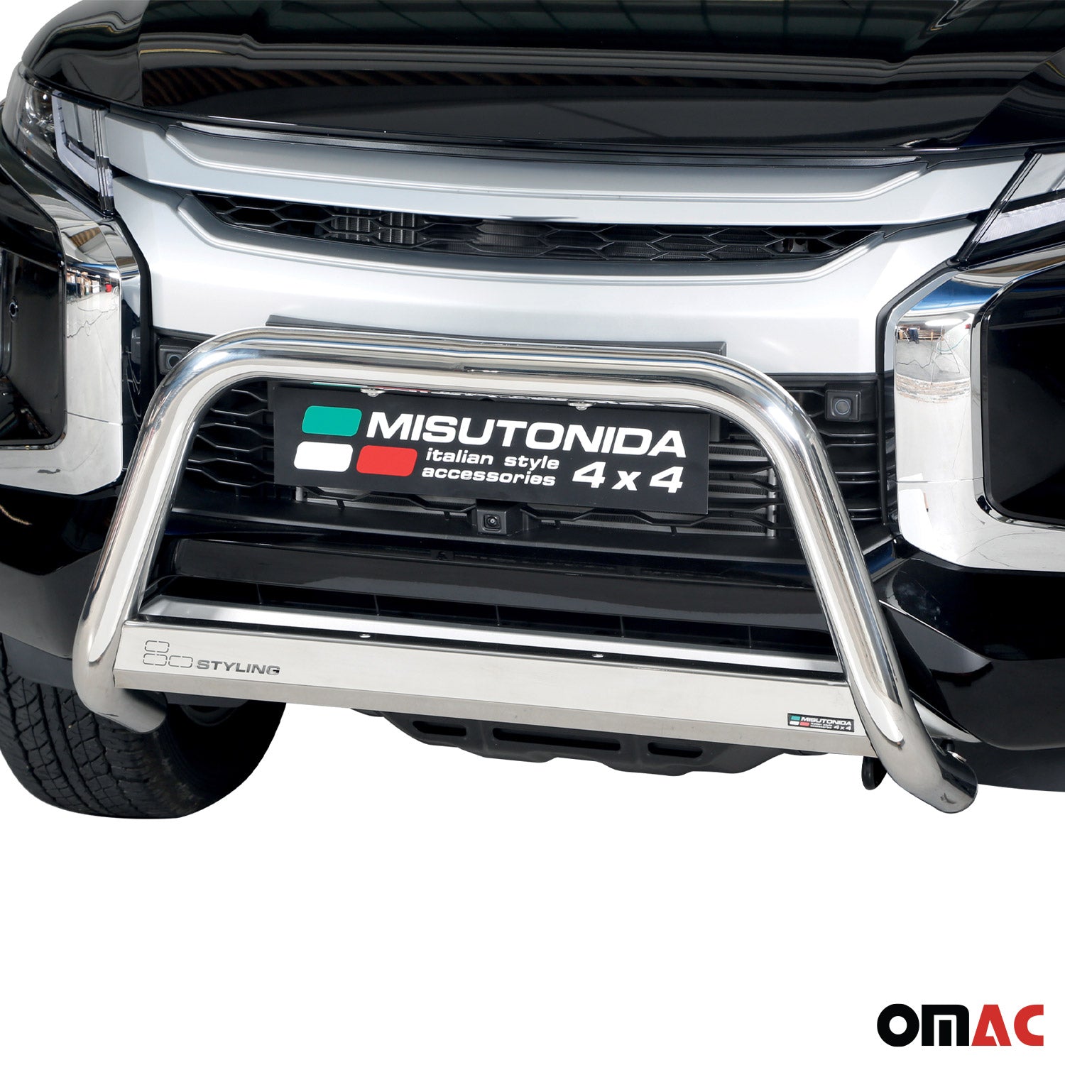 Frontbügel Frontschutzbügel für Mitsubishi L200 2019-2023 ø63mm Stahl Silber