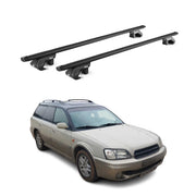 Dachträger Grundtäger für Subaru Outback mk2 1999-2003 90kg Alu Schwarz 2x ABE