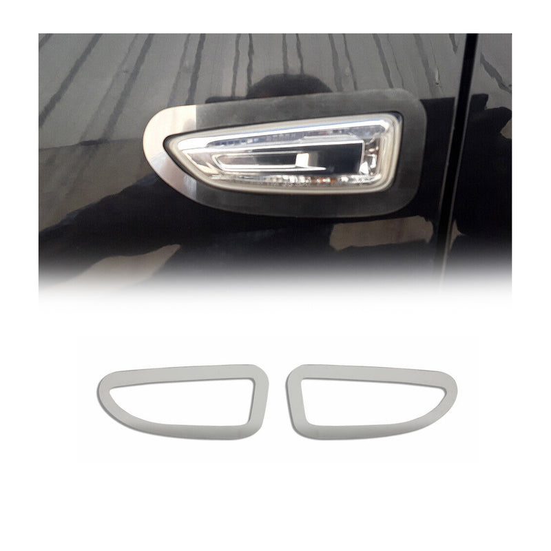 Blinkerrahmen Signalblende Seitenblinker für Opel Astra J 2010-2015 Edelstahl 2x