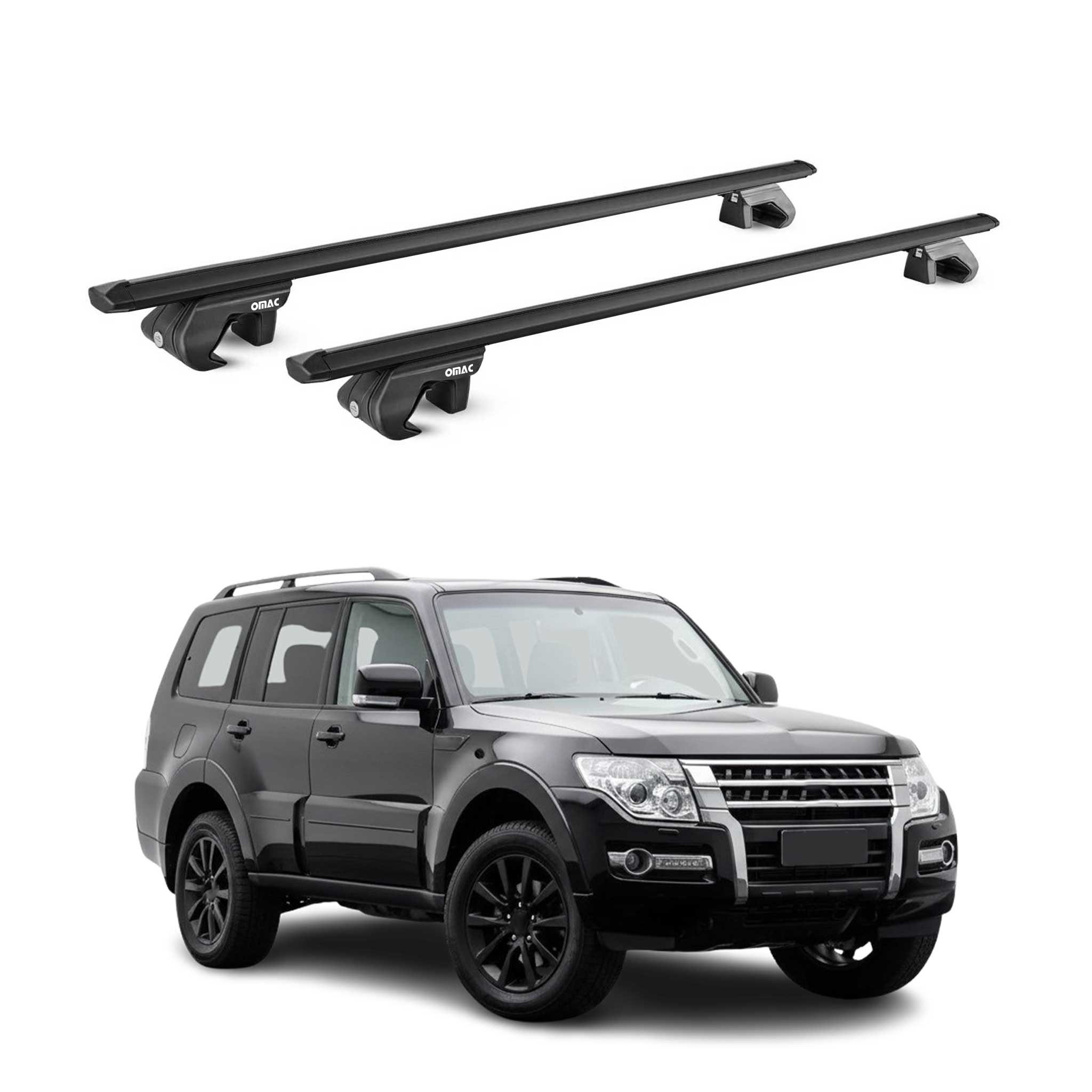 Dachträger Grundtäger für Mitsubishi Pajero Sport II 2008-2016 Alu Schwarz ABE