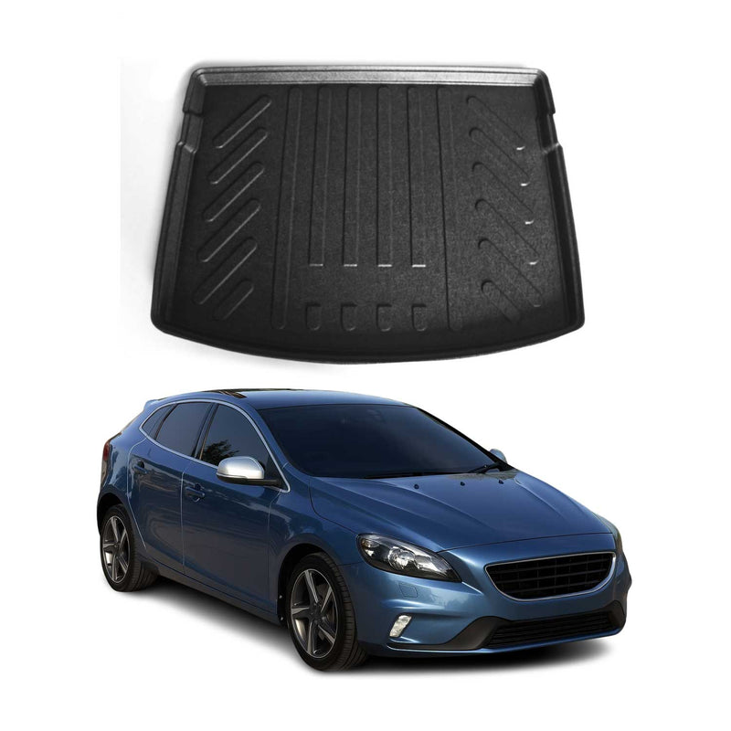 Kofferraumwanne Laderaumwanne für Volvo V40 2012-2016 Gummi TPE Schwarz