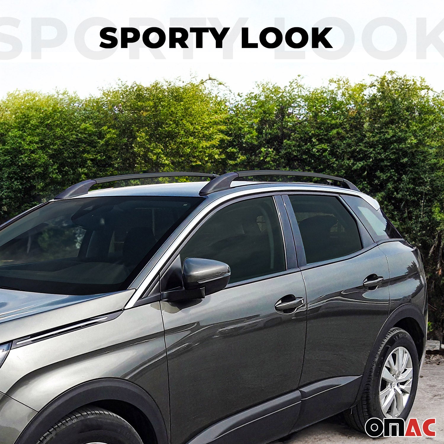 Aluminium Dachreling Relingträger für VW Polo 2017-2021 Schwarz 2tlg