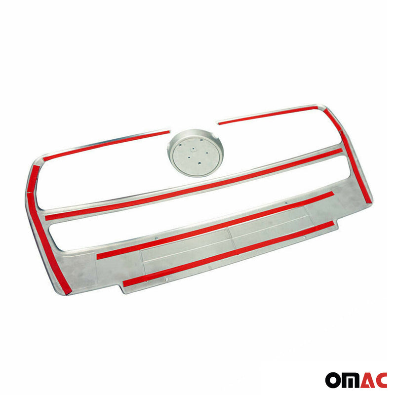 Kühlergrill Leisten Grillleisten für Fiat Doblo 2010-2014 Edelstahl Silber 2x