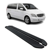 Trittbretter Seitenschweller für Mercedes Vito W639 2003-2014 L1 L2 Alu Schwarz