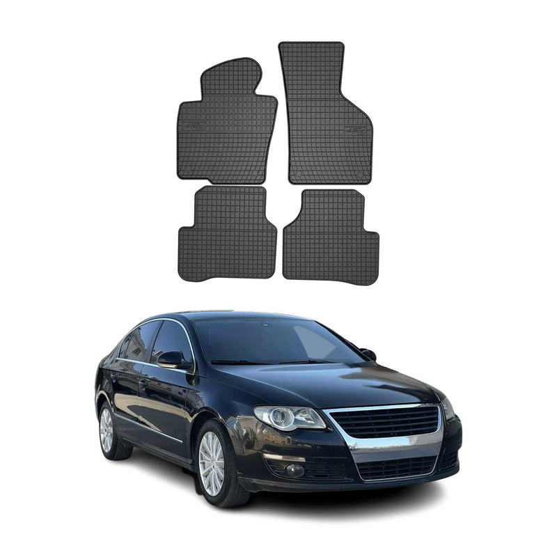 OMAC Gummi Fußmatten für VW Passat B6 2005-2010 Automatten Gummi Schwarz 4tlg