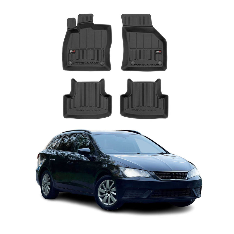 OMAC Gummi Fußmatten für Seat Leon / Leon Schrägheck 2012-2020 Premium TPE 4x