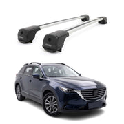 Dachträger Grundträger für Mazda CX-9 II 2016-2024 Aluminium 75kg Grau 2tlg