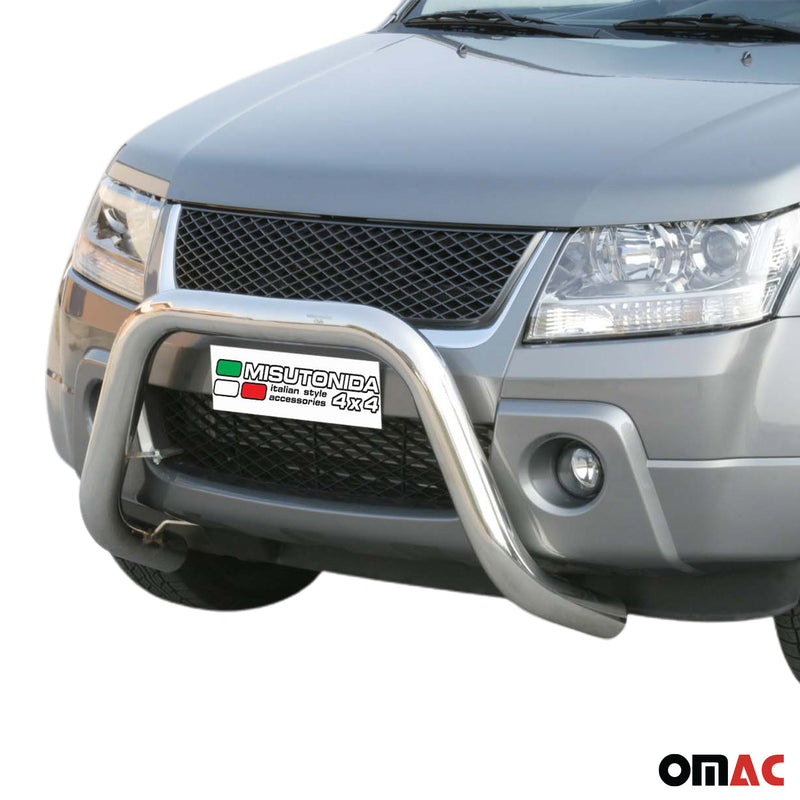 Frontbügel Frontschutzbügel für Suzuki Grand Vitara 2005-2008 ø76mm Stahl Silber