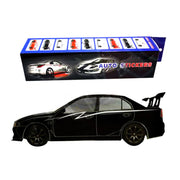 Seitenstreifen Dekorstreifen Seiten Dekor Sticker Tuning Racing Schwarz Weiß