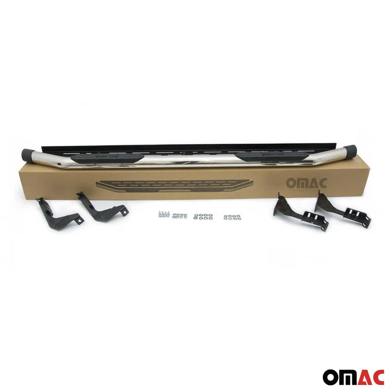 Edelstahl Trittbretter Schwellerrohre für Toyota Hilux DoubleCab 2006-15 Silber