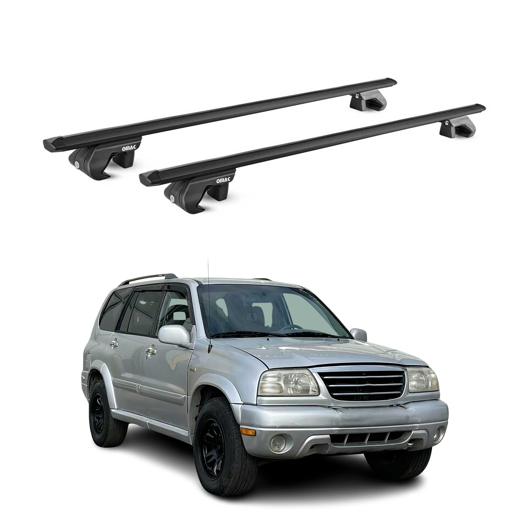 Dachträger Grundtäger für Suzuki Grand Vitara I 1998-2005 90kg Alu Schwarz ABE