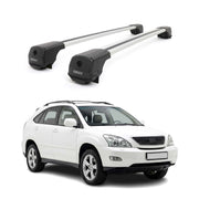 Dachträger Grundträger für Lexus RX II 2004-2009 Aluminium 75kg Grau 2tlg