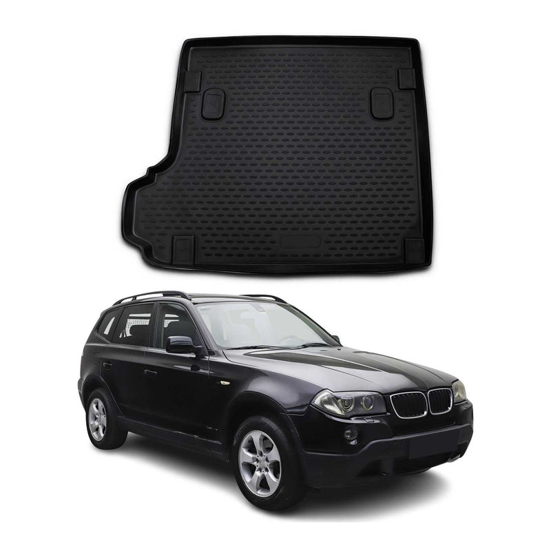 Kofferraummatte Kofferraumwanne für BMW X3 E83 2003-2010 Gummi TPE Schwarz