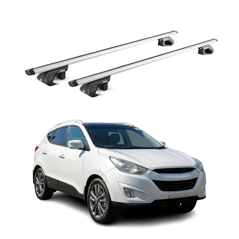 Dachträger Grundtäger für Hyundai IX35 LM 2010-2015 5 tür 90kg Alu Silber 2x ABE