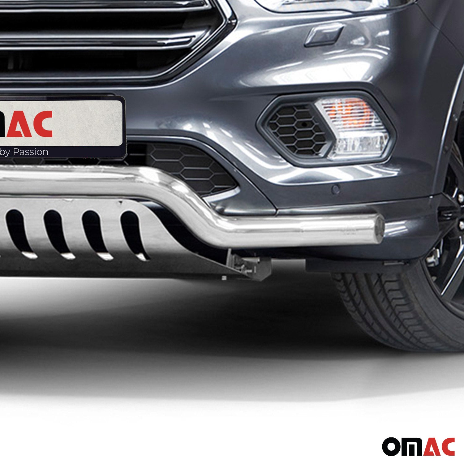 Edelstahl Frontschutzbügel für Ford Kuga II 2017-2019 Facelift ABE Silber Schutz