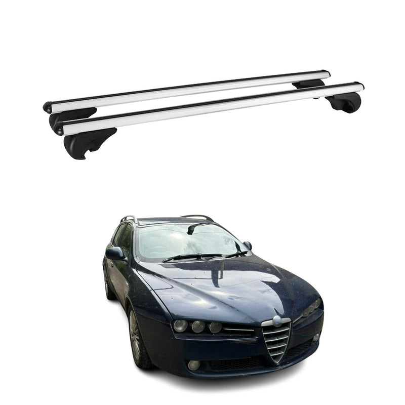 Dachträger Grundtäger für Alfa Romeo 159 Sportwagon 2005-2011 75kg Alu Silber 2x