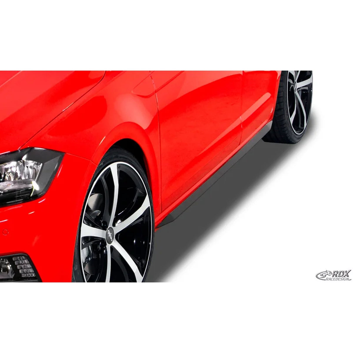 RDX Seitenschweller 'Slim' für VW Polo AW 2017- ABS Schwarz 2er-Set TÜV