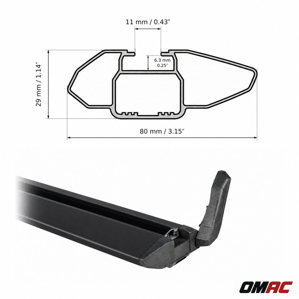 Green Valley Quick Dachträger für Audi Q5 2025-2026 Aluminium Schwarz 2 Stück