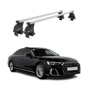 Menabo Dachträger Grundtäger für Audi A8 Limo 2018-2026 50kg Stahl Silber 2 tlg