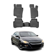 OMAC Gummimatten Fußmatten für VW CC 2008-2017 TPE Automatten Schwarz 4x