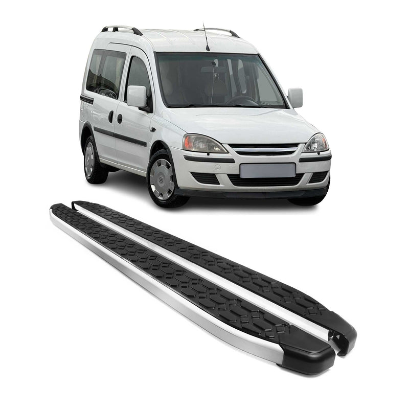 Trittbretter Seitenschweller Schweller für Opel Combo 2001-2011 Schwarz 2 tlg