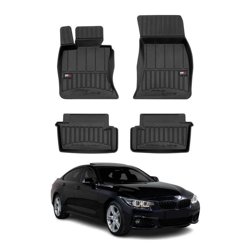 OMAC Gummi Fußmatten für BMW 4er F32 Coupe 2013-2020 Premium TPE Schwarz 4x