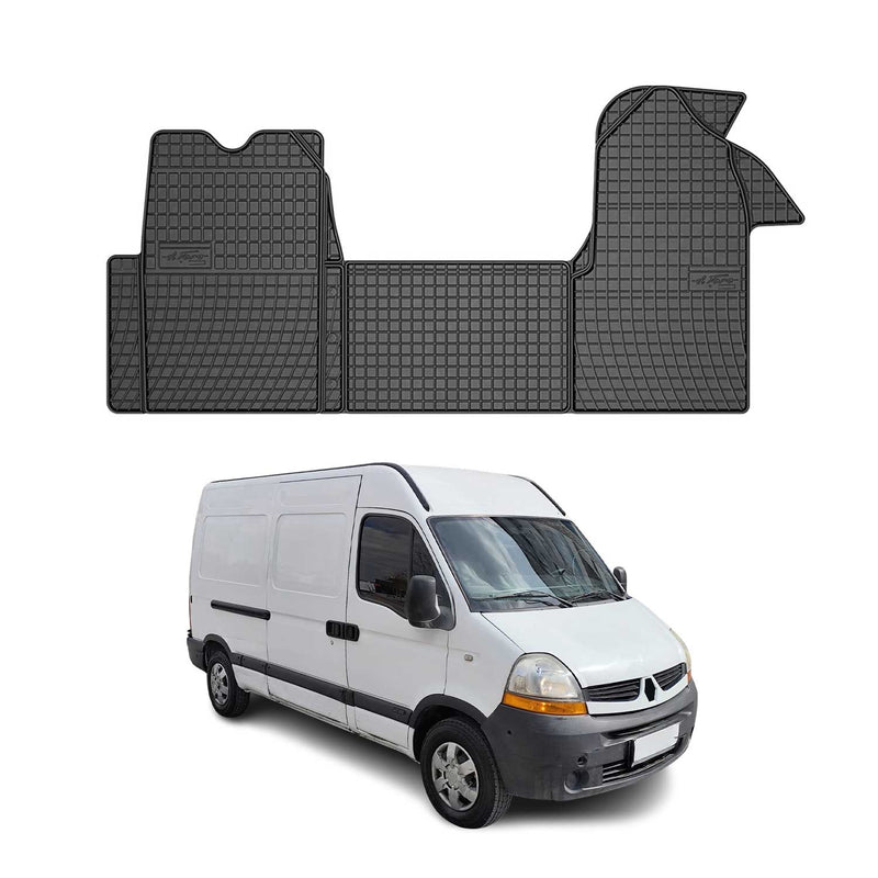 OMAC Gummi Fußmatten für Renault Master 2003-2010 Automatten Gummi Schwarz 3tlg
