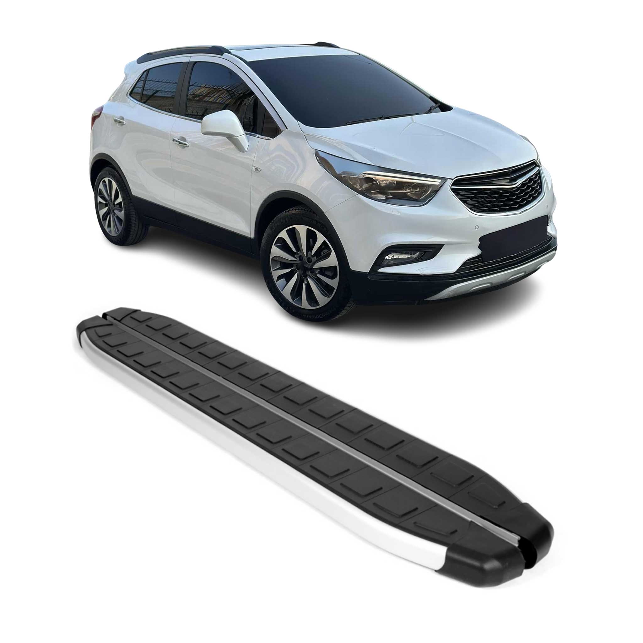 Trittbretter Seitenschweller Seitenbretter für Opel Mokka 2012-2019 Aluminium