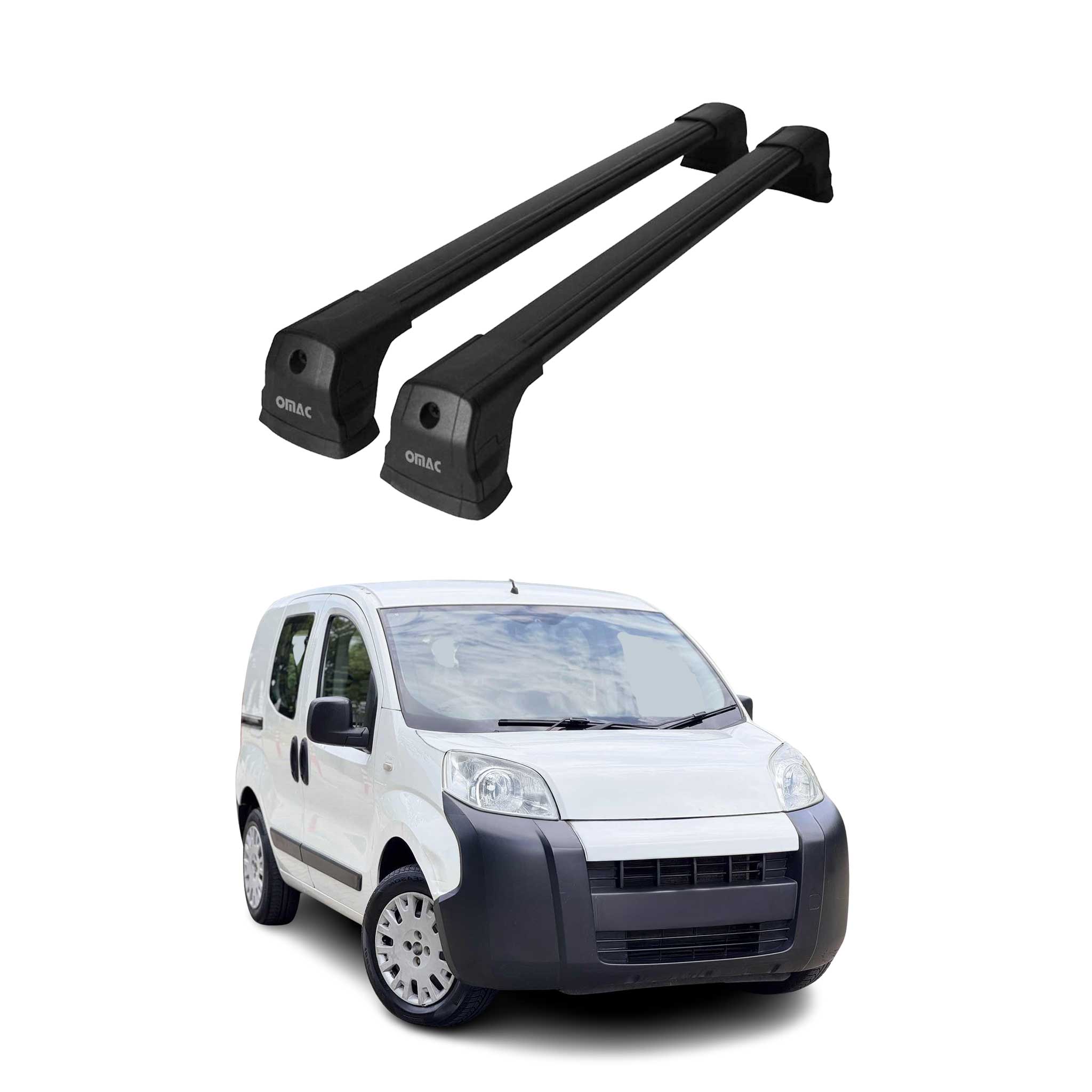 Dachträger Gepäckträger für Citroen Nemo 2008-2016 Grundträger Aluminium Schwarz