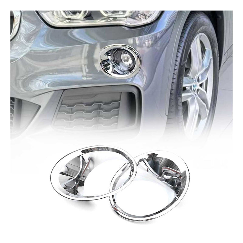 Nebelscheinwerfer Rahmen Umrandung für BMW X1 F48 2014-2020 Chrom ABS Silber 2x