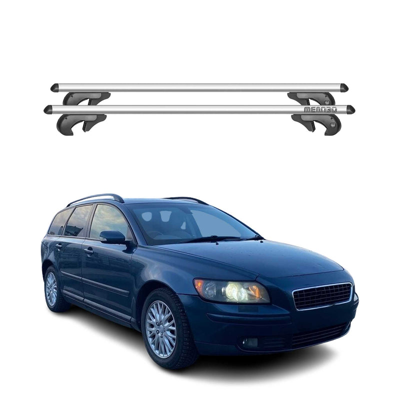 Menabo Dachträger Grundtäger für Volvo V50 2004-2008 90kg Alu Silber 2x