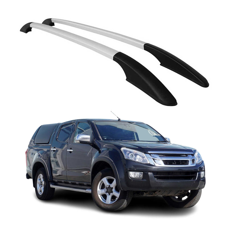 Aluminium Dachreling Relingträger für Isuzu D-Max 2012-2019 Silber 2x