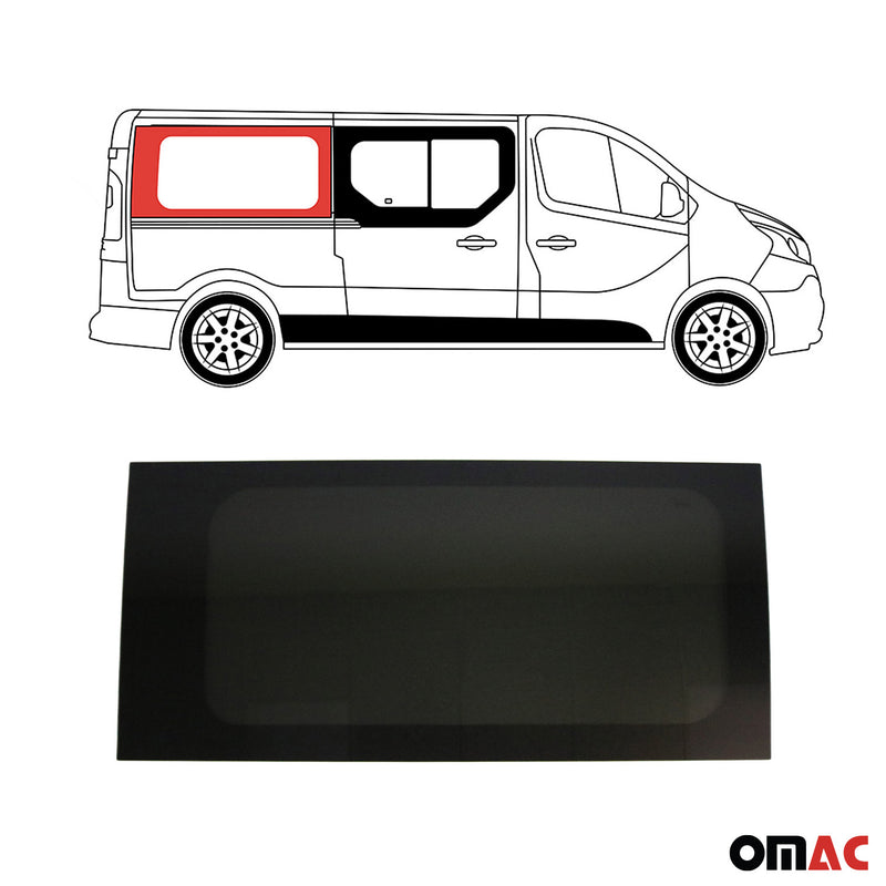 Seitenfenster Auto Fenster für Opel Vivaro 2001-2014 Schwarz Rechts L2