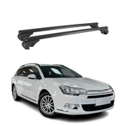 Dachträger Grundtäger für Citroen C5 Tourer 2008-2017 75kg Alu Schwarz 2 tlg