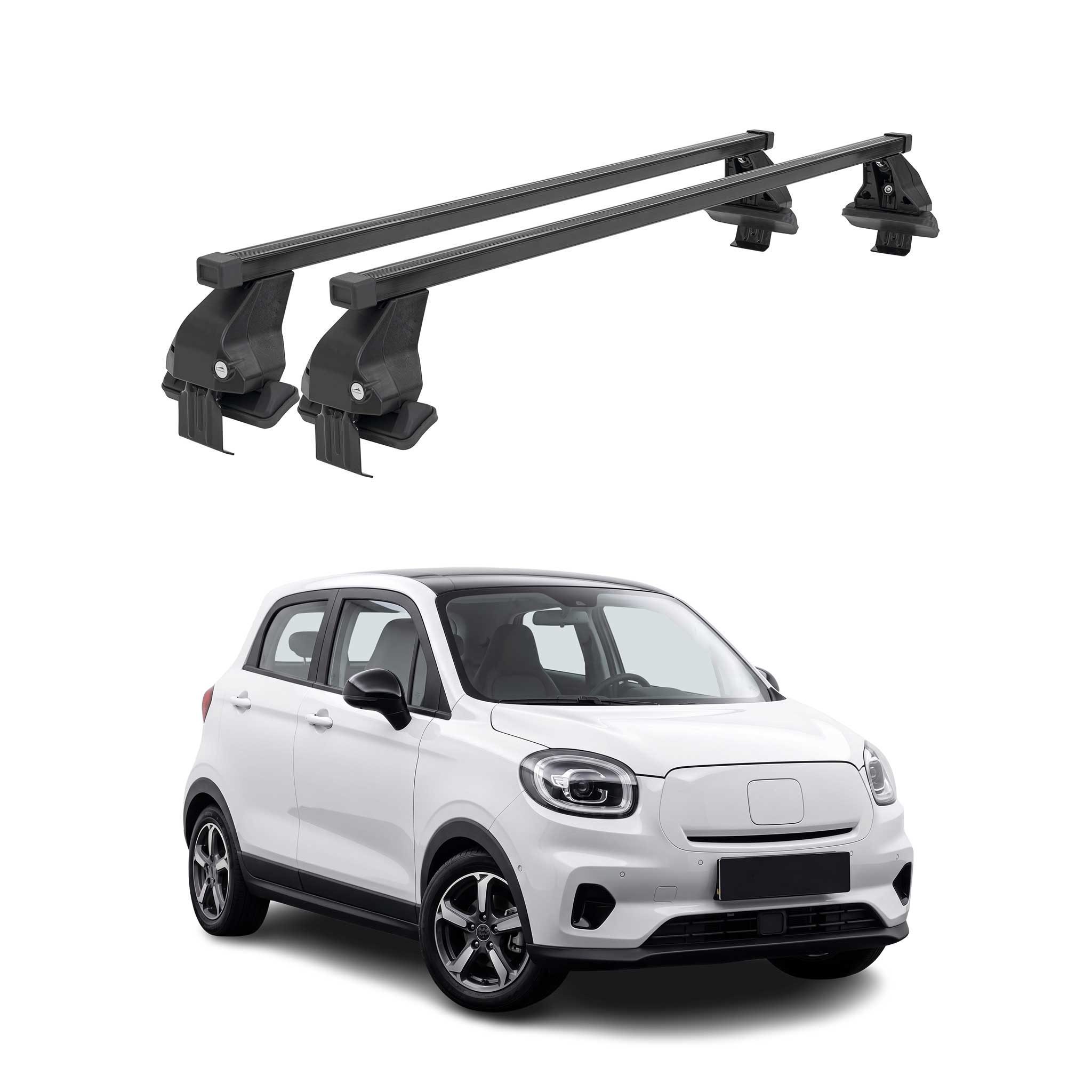 Menabo Dachträger Querträger für Leapmotor T03 2024-2026 50kg Stahl Schwarz 2tlg