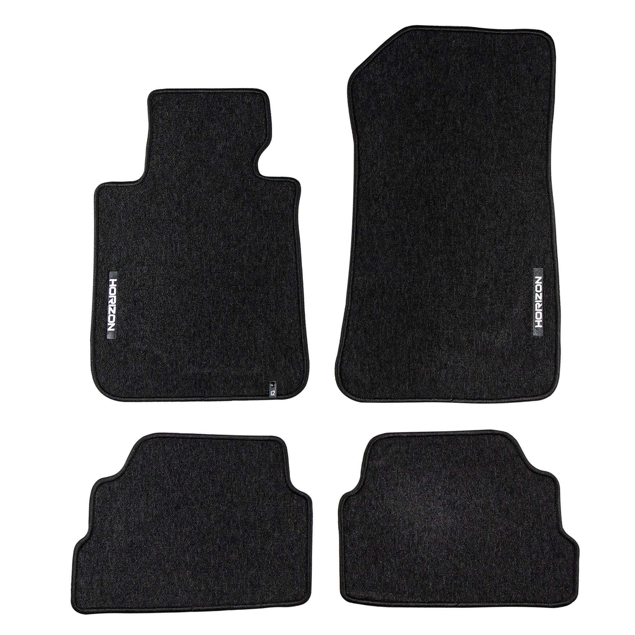 Velours Fußmatten für BMW 1er E82 2007-2013 Autoteppich Automatten Schwarz 4 tlg