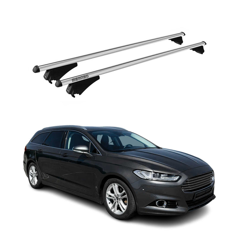 Menabo Dachträger Grundtäger für Ford Mondeo Kombi 2014-2022 75kg Alu Silber 2x