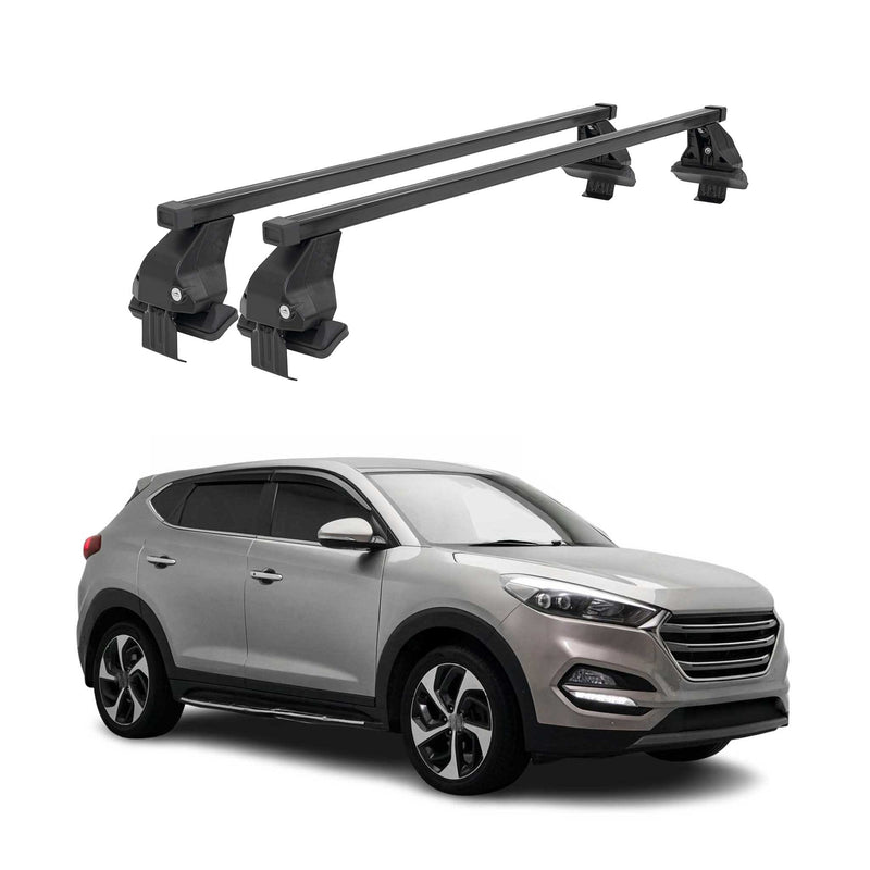 Menabo Dachträger Grundtäger für Hyundai Tucson mk3 2015-2020 50kg Stahl Schwarz