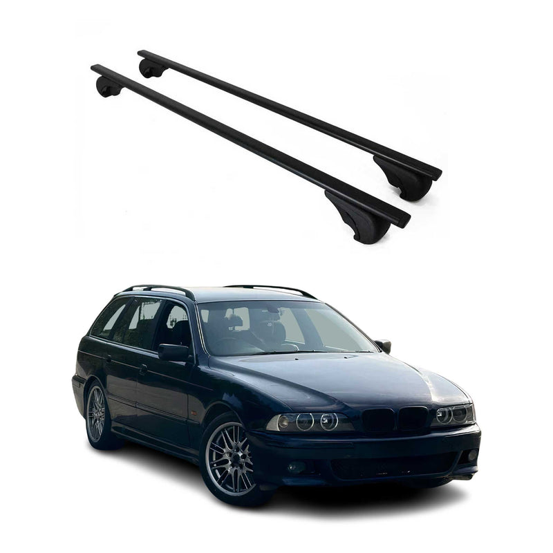 Dachträger Grundtäger für BMW 5er E39 Touring 1997-2004 75kg Metall Schwarz 2x
