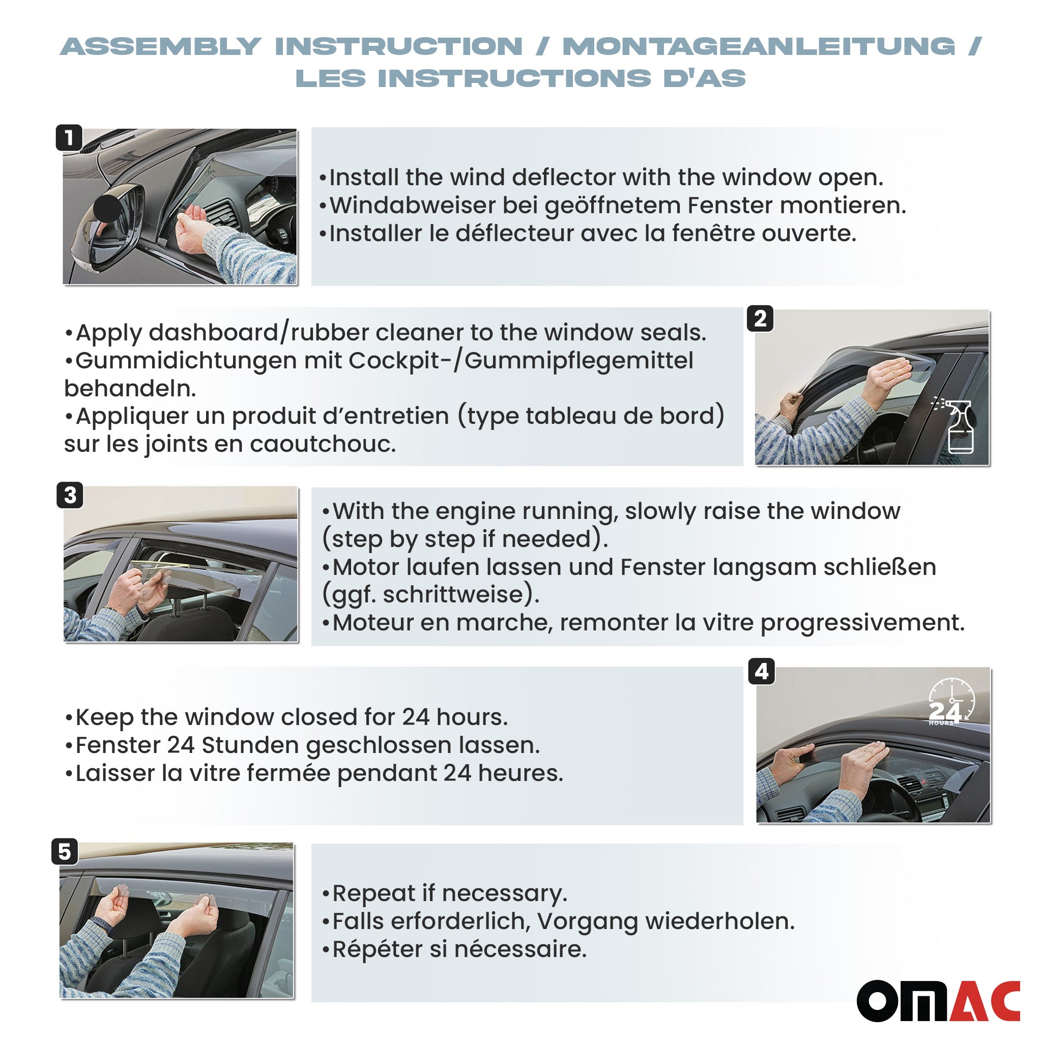 Windabweiser Regenabweiser für Seat Ateca 2016-2020 5tür Dunkel Acryl 2tlg