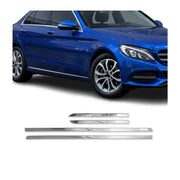 Seitentürleiste Türschutz für Mercedes C Klasse C180 W205 2014-2021 Chrom 2x
