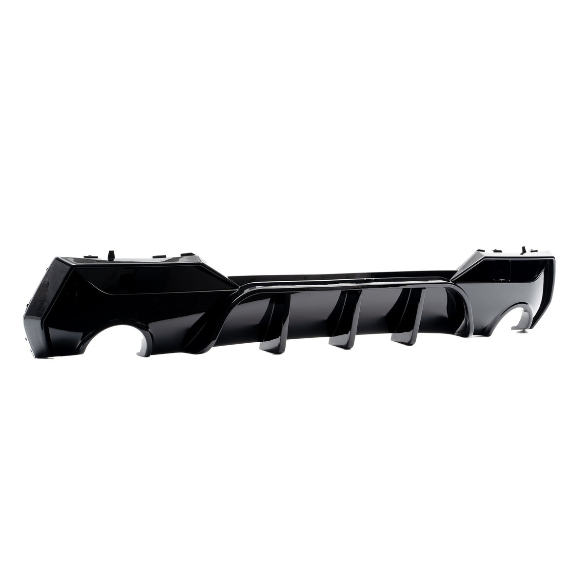 JOM Heckschürzeneinsatz für BMW 4er G22/G23 (420/430) 2020- schwarz glänzend 1-Rohr (li/re)