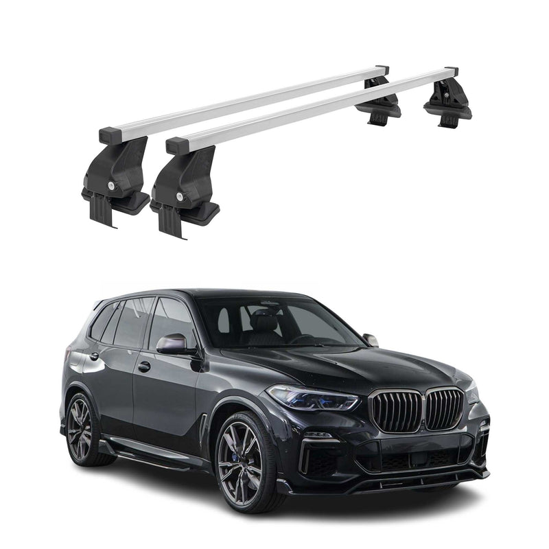 Menabo Dachträger Grundtäger für BMW X5 G05 2019-2025 50kg Stahl Silber 2 tlg