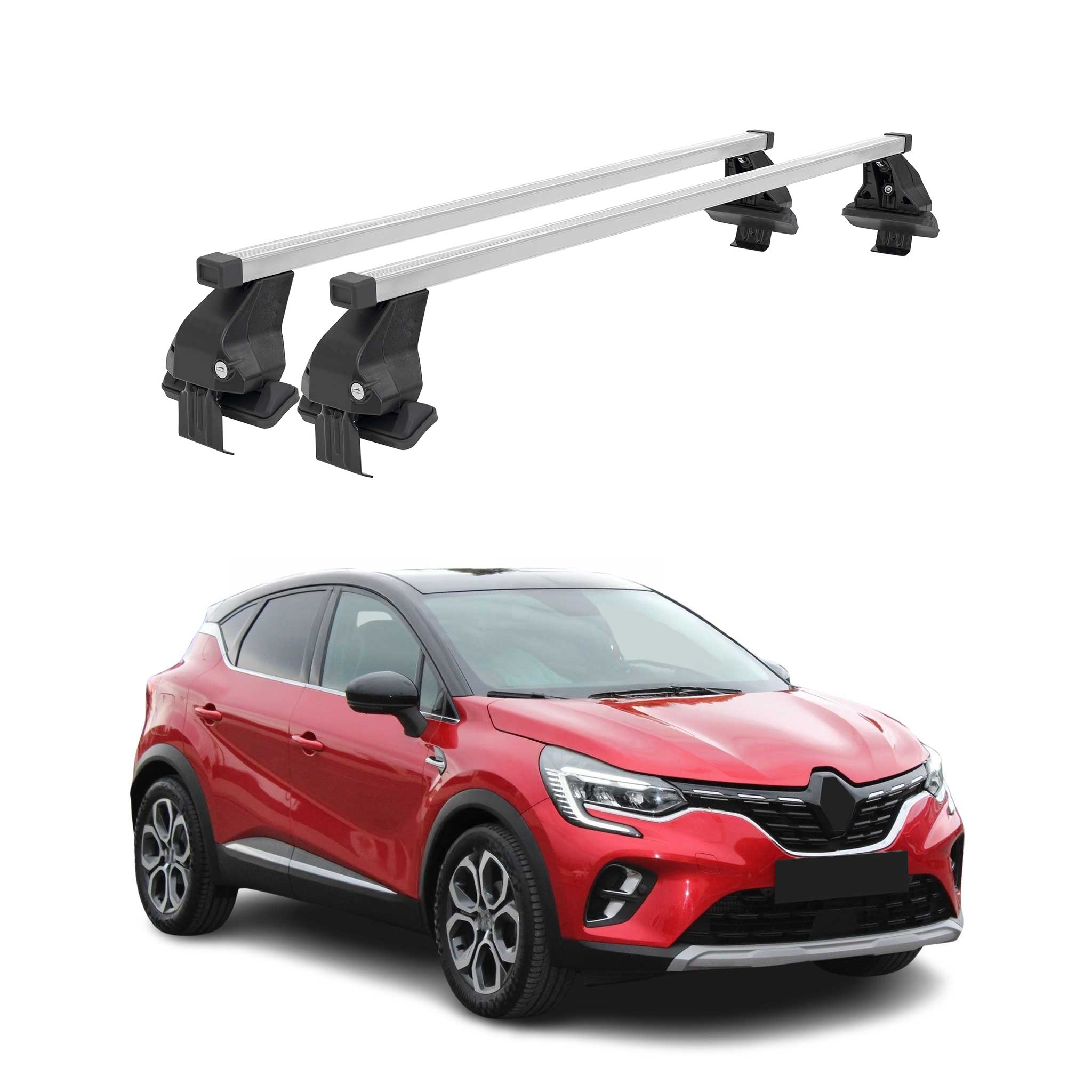 Menabo Dachträger Grundtäger für Renault Captur mk2 2019-2026 50kg Stahl Grau 2x