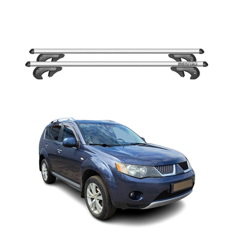 Menabo Dachträger Grundtäger für Mitsubishi Outlander 2006-2012 90kg Alu Grau 2x